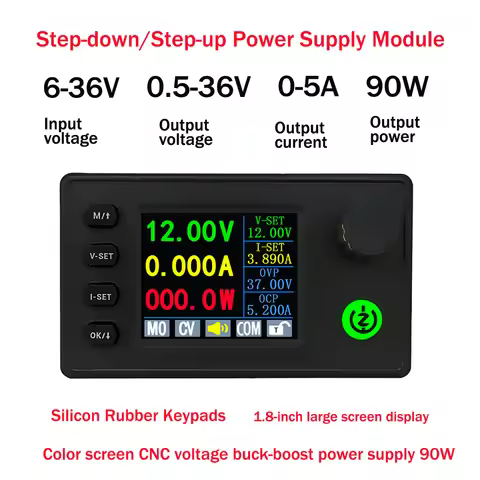 SK90C 90W CNC Buck Converter 6V-36V LCD Adjustable Voltage Voltage And Constant Voltage Constant Cur