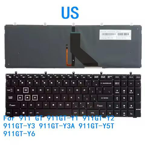New US Language Backlit Keyboard For ThundeRobot 911 GT 911GT-Y1 911GT-Y2 911GT-Y3 911GT-Y3A 911GT-Y