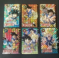 C0176 - 1996年 龍珠 日初 本彈 26彈 雙面閃 一套6張 Bandia Made in Japan 閃卡/閃咭