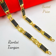 Rantai Tangan 24K Gold Plated Indian Bracelet For Men Jewerlly 22cm Cop 916
