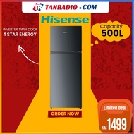 Hisense 320L/420L/500L Big Size Inverter Twin Door Fridge Refrigerator 大容量冰箱 Peti Sejuk Besar