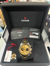 TUDOR Black Bay Chrono S&G 腕錶- m79363n-0007 41mm 金面熊貓B01機芯自動機械錶連盒 2023年 4月 FULL SET