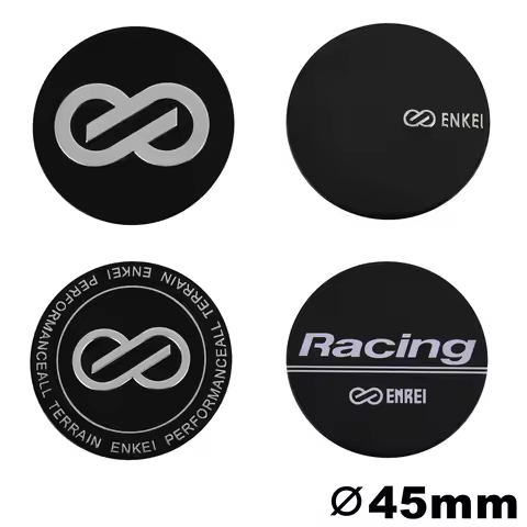 1Set/4PCS 45MM Stickers ENKEI Logo Center Rim Cap Car Sticker Wheel Cover Hub Caps Emblem