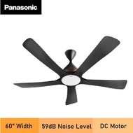 Panasonic 60" WIFAN Wifi 5-Blade Ceiling Fan | F-M15ECVBKSH,F-M15GCVBKSH,F-M15EC,F-M15GC(Kipas Silin