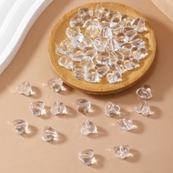 50 ชิ้น/เซ็ต เรียบง่าย PMMA โปร่งใส รูปหัวใจ ลูกปัด อุปกรณ์เครื่องประดับ DIY สำหรับ ผู้หญิง ผู้ชาย ส