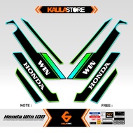 HONDA WIN STRIPING 13 MOTIF/ WIN 100 STICKER/ VIRAL WIN 100 VARIATION STICKER/ KAULADECAL/