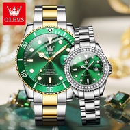 OLEVS 2022 New Fashion Causal Couple Watch Set Original Watches For Men And Women Christmas Gift wat
