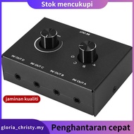 4 Port Audio Switch, 3.5mm Audio Switcher, Stereo AUX Audio Selector, 4 Input 1Output/1Input 4 Outpu