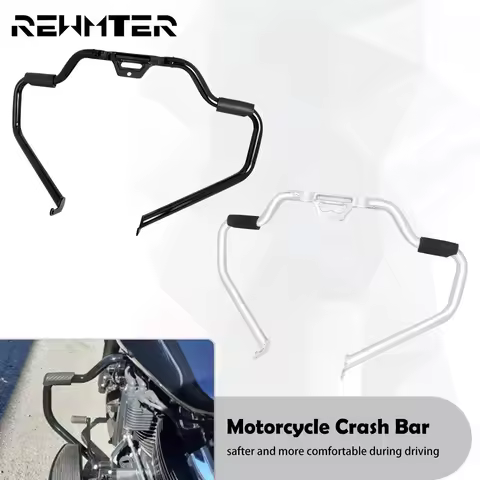 Motorcycle Highway Crash Bar Black/Chrome Engine Guard For Harley Softail Breakout Fat Boy Heritage 