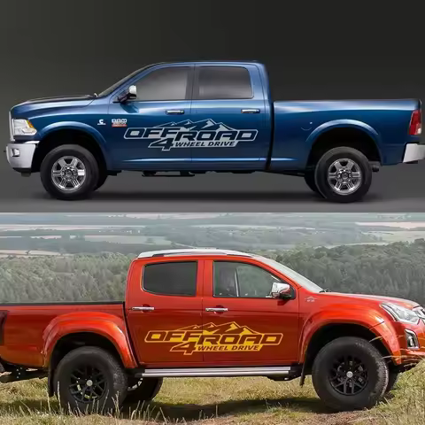 Pickup Side Stickers 4X4 Off Road For Ford F150 Ranger Raptor Isuzu Dmax Nissan Navara Toyota Hilux 