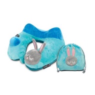 【瑞士設計】Travelmalll 3D立體灰兔專利按壓式充氣頸枕