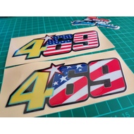 STICKERS 469 ROSSI VR46 THE DOCTOR STICKER PRINT LAMINATED STICKER MOTOR KERETA