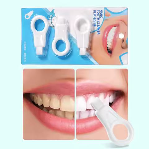 15pcs Whitening Tooth Cleaner Nano Sponge Head Wipe Tooth Cleaning Strips Oral Care Tartar Remover T