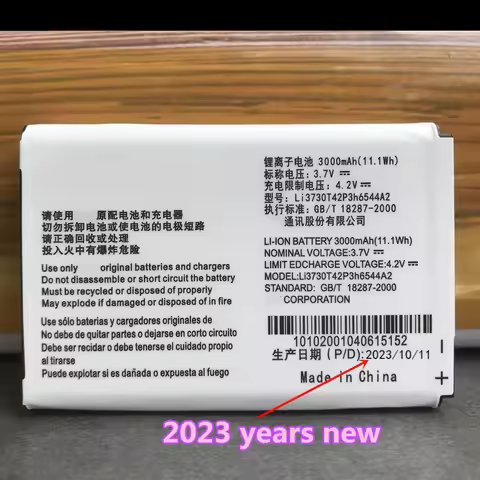 Original 3000mAh Li3730T42P3h6544A2 Battery for ZTE MF286 MF279 Z289L MF286A MF96 MF96U Z289 Z289G 4