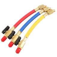 R134A R410 R22 PSI Manifold Gauge Set A/C Refrigeration Charging Hose HVAC Refrigerant Hoses with Ba