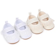 Baby Girl Mary Jane Dress Shoes Anti-slip Soft Rubber Sole for 0-1 Yr Spring Fall