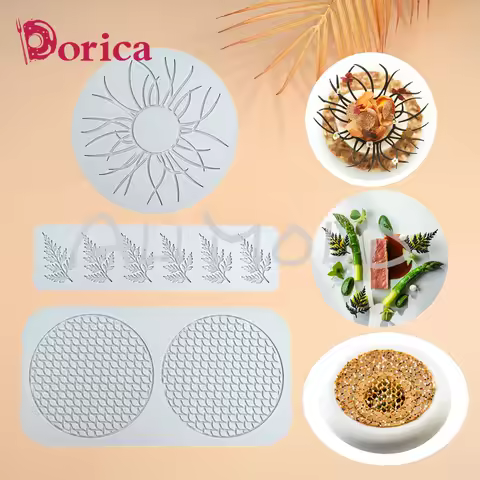 Woven Grid Bracken Tuile Silicone Pad Lace Mat French Dessert Decoration Tools Food Grade Chocolate 