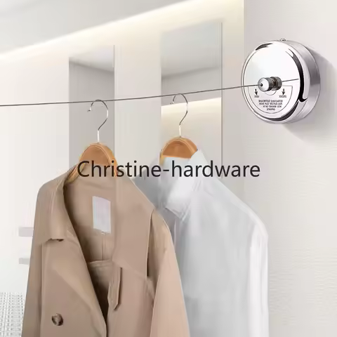 Retractable Clothesline, 304 Stainless Steel Clothes Line Dryer Heavy Duty Adjustable Stainless Stee