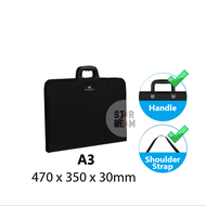 Waterproof Art Portfolio File Drafting Bag| A1/A2/A3 size| Expandable Seminar Beg Lukisan (Shoulder 
