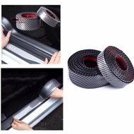 Roll of 5D Carbon Fiber Rubber Braces Anti-Scratch Stickers - 1M Long