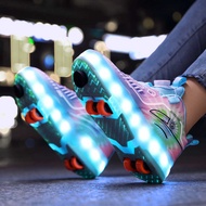 New Colorful Light Upgrade Heelys Shoes With Brakes For Boys And Girls, Children's Four-Wheel And Tw