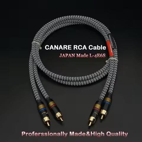 Pair CANARE L-4E6S RCA Cable Proferssional For HiFi Audio Amplifier Preamp Headphone AMP DAC