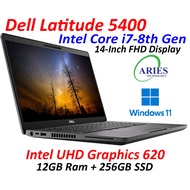 Used Laptop Dell Latitude 5400 Core i7 Notebook 14 inch, Intel Core i7 Laptop, 12GB Ram, 256GB SSD