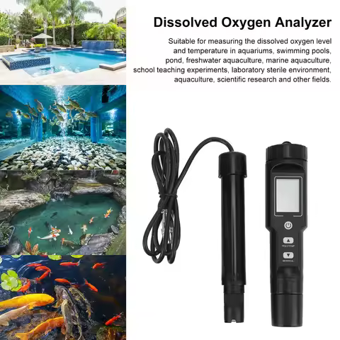 DO9100 Portable Digital Dissolved Oxygen Meter with Temperature Detector for Aquarium Swimming Pool 