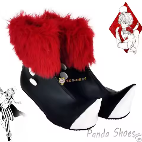 Bungo Stray Dogs Nikolai Gogol Cosplay Shoes Anime Game Cos Furry Boots BSD Cosplay Costume Prop Sho