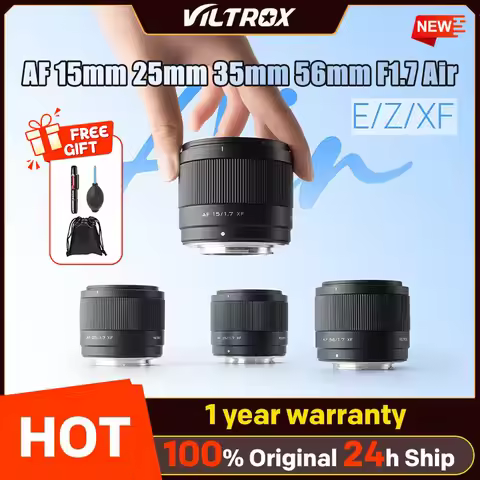 Viltrox AF 15mm 25mm 35mm 56mm F1.7 Air APS-C Large-Aperture Wide-Angle Auto Focus Lens for Fujifilm