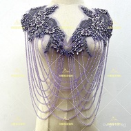 Sequin Tight-fitting Sequin Bra in Stock with Rhinestones Crystal Flower Sewing Beaded Luxurious Col