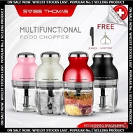 <TT-SHOP> Swiss Thomas 900ml Quality 2in1 Mini Food Chopper Blender Electric Mixer Cutter Grinder