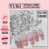 1mm mini glue foot stones - 1mm white mini glue foot stones for nail mounting