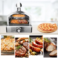 เตาอบพิซซ่าสแตนเลสแบบใช้แก๊ส LPG กลางแจ้ง 12 นิ้ว เตาอบพิซซ่าพร้อม Pizza Stone 33 ซม. และตะแกรงย่าง