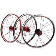 RT Folding Bike Wheelset 20inch 1-3/8 Wheel 451/406 Disc/V Brake Sealed Bearing Front 2 Rear 5 Bearing Rims