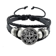 Accessories Hip Hop Rock Band Time Gem Punk Band Symbol Black Pink Bracelet Bracelet