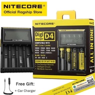 Promotion Original NITECORE D4 Digicharger LCD Smart Battery Charger for 18650 14500 16340 26650 A A
