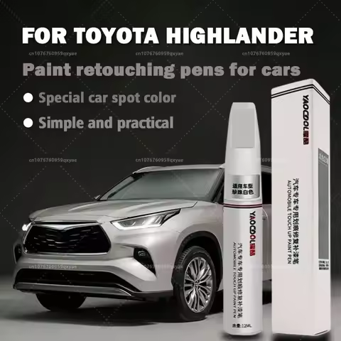 Paint Repair Pen for Toyota Highlander, Pearl White Super White Clear Paint Pen, Car Scratch Removal
