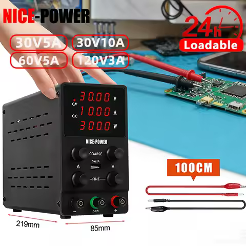 NICE-POWER 30V 10A Adjustable DC Power Supply 24V 60V 72V 120V Lab Power Supply Mobile Phone Repair 