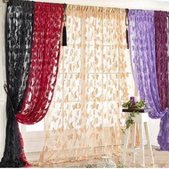 Rod pocket Butterfly curtain Tassel String Door Curtain Window Curtain