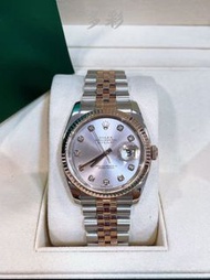 👑[現貨]🔥🔥Rolex Datejust 勞力士日誌系列 116231 粉面鑽 表徑36mm 自動機械 淨表 rolex/rolex submariner/rolex daytona/rolex g