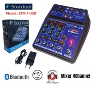 Mixer Ashley SM 402 USB Bluetooth Mixer Audio Ashley 4 Channel Original