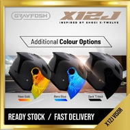 (VISOR only) Grayfosh X12J Helmet Open Face Inspired by SHOEI X12/ day and night (SIRIM APPROVED)