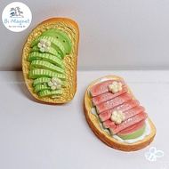 [AVAILABLE] Magnet Toast Fruit Avocado Pink Guava Refrigerator Sticker Decor