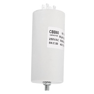 YOKIVE 80uF CBB60 Capacitor with 4 Pins, AC 250V(White)