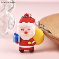 【AMSG】 Christmas Series Santa Claus Christmas Tree Key Chains For Backpacks Pendant Cute Elk Doll Key Ring For Kids Friends Gift Hot