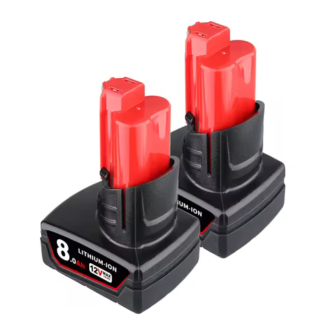2PACK M12 12V 8.0Ah Replacement Battery Compatible with Milwaukee Li-Ion Battery 48-11-2420 48-11-24