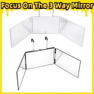 [Focus On The 3 Way Mirror] self cut mirror 360 mirror 3 way mirror Tri-fold Mirror Rear Foldable Fu