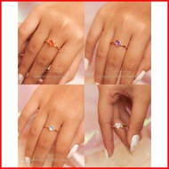 ▽ ☂ ◿ 12 Color Heart Crystal Stones Birthstone Adjustable Ring (Tala by Kyla Inspired)