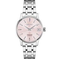 SEIKO SRP839 Presage Womens Watch Silver-Tone 33.8mm Stainless Steel Pink